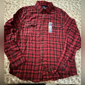 George Men's Red and Black Checkered Shirt